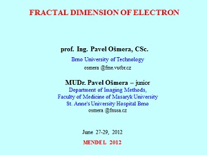 Fractal dimension of electron